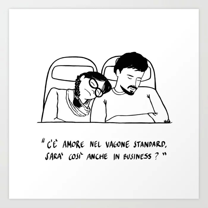 stampe art print C'è amore nel vagone standard sarà così anche in business